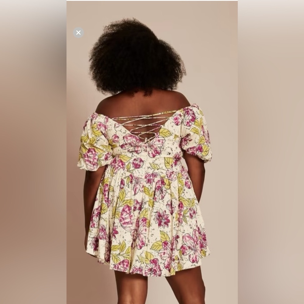 NWT 11 HONORE FLORAL FREYA MINI DRESS SZ 22 - Picture 3 of 12
